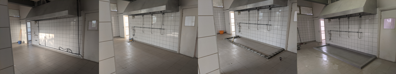 Building showers and installing shower tray