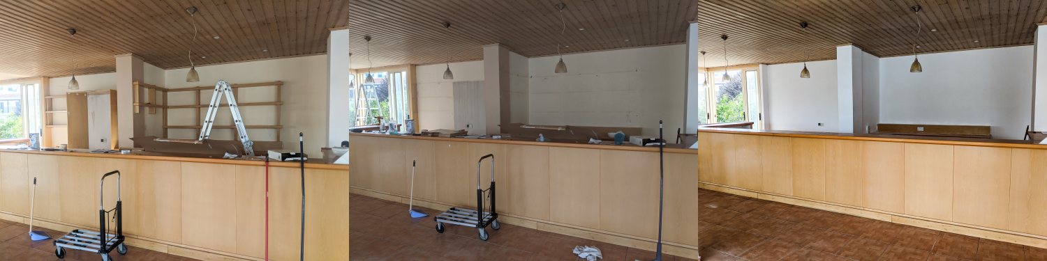 Front desk and reception area under renovation