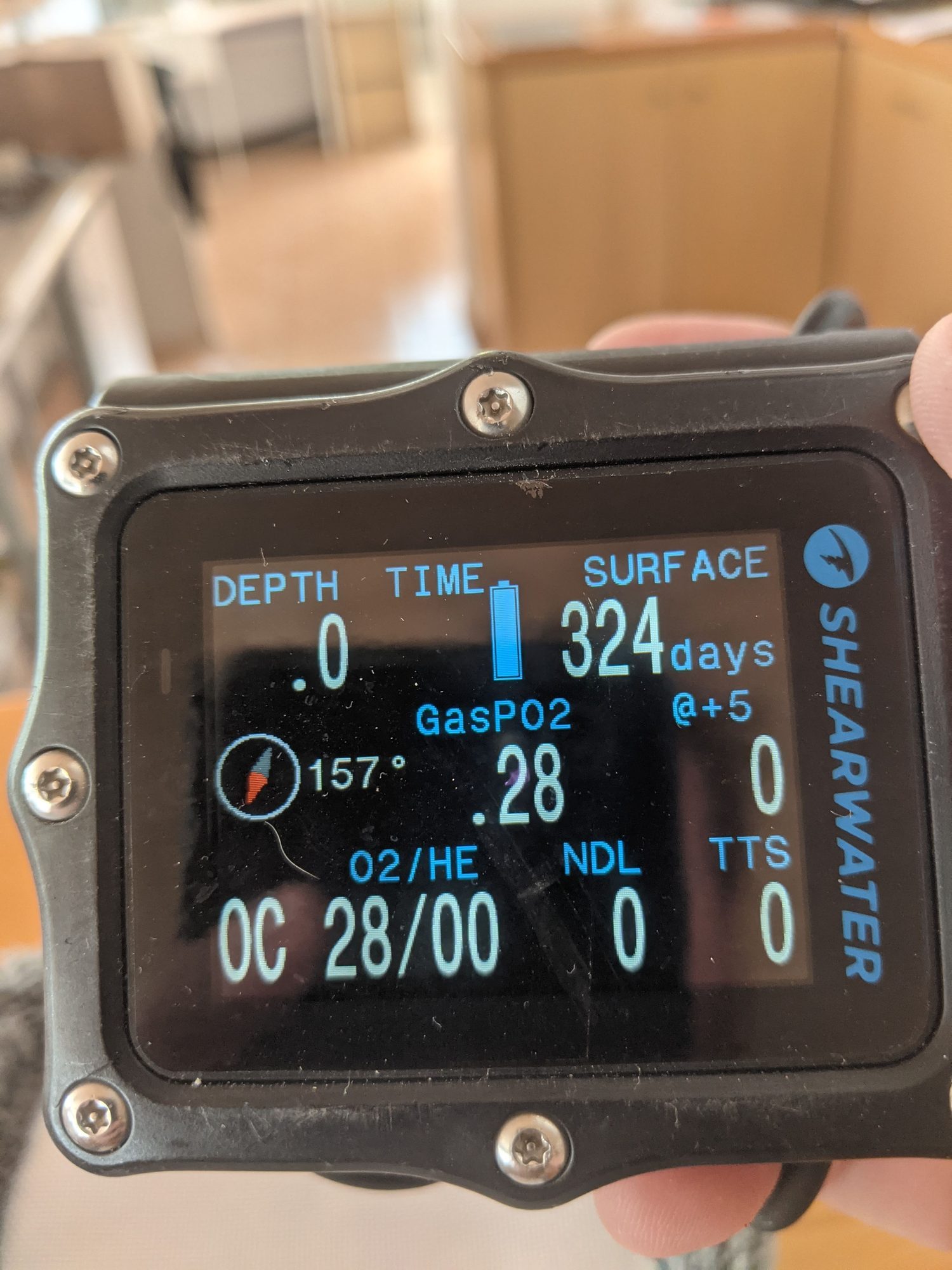 Checking dive gear and preparing for the sea